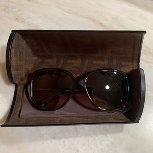 Fendi FS 5227 Havana Rectangle Sunglasses